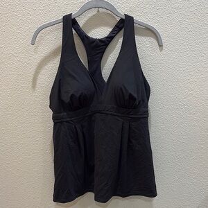 Black Halter Tankini Top